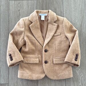 Janie and Jack Classic Camel Blazer 100% wool boys size 2T